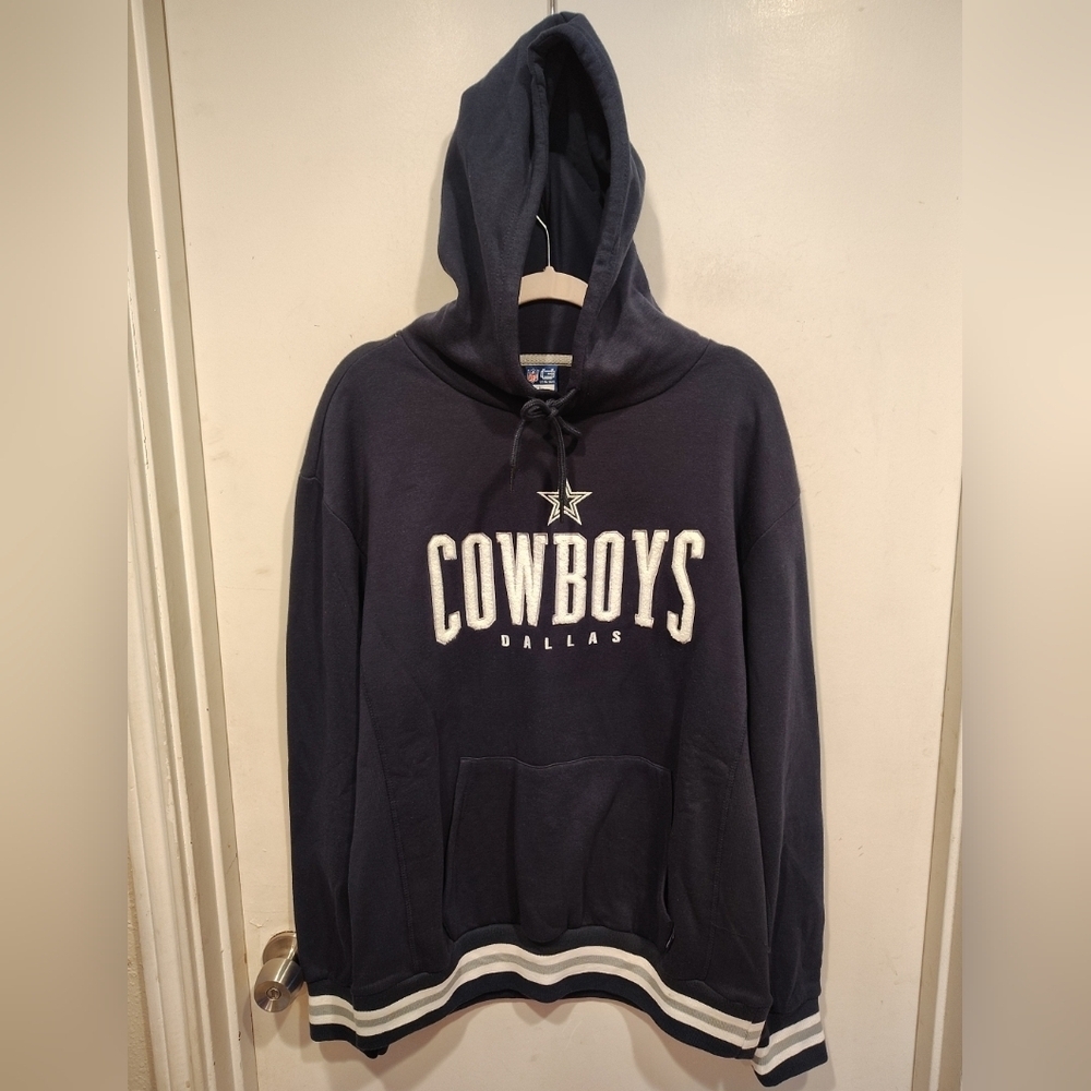NFL Ultra Game Men's Embroidered Dallas Cowboys Football Hoodie Sz L Game Day